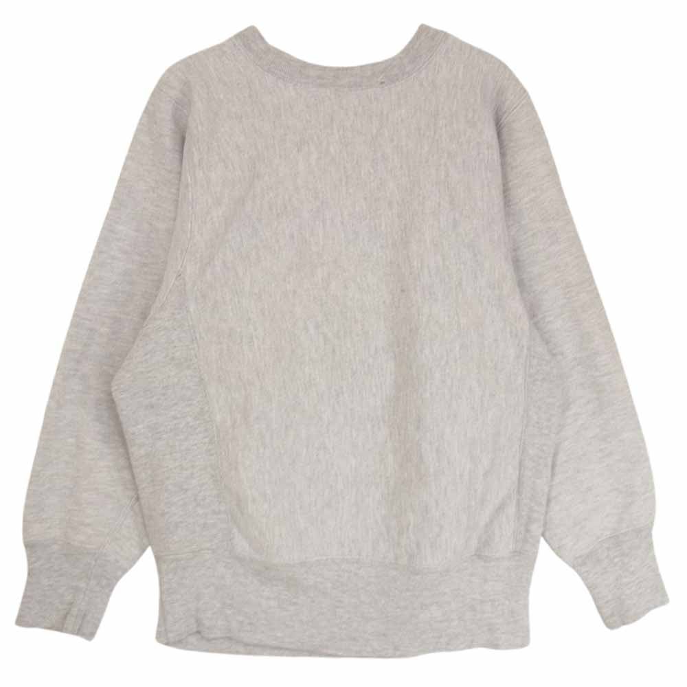 Champion チャンピオン USA製 トリコタグ 後期 REVERSE WEAVE ラバープリント スウェット トレーナー グレー系 S【中古】