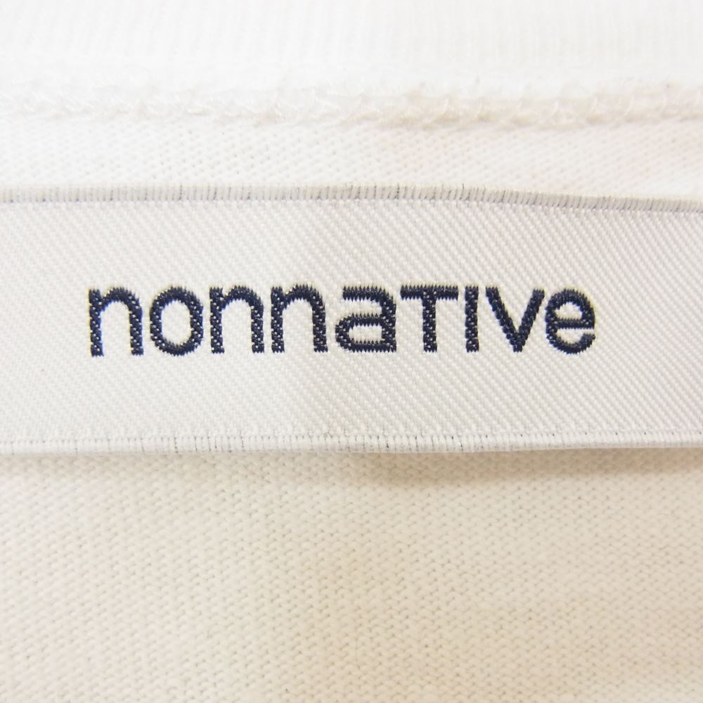 nonnative ノンネイティブ NN-C3514 DWELLER HENLEY NECK S/S TEE COTTON JERSEY HEAVY WEIGHT ヘンリーネック Tシャツ ホワイト系 1【中古】