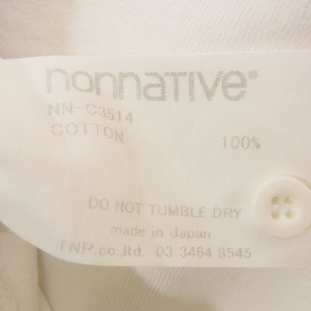 nonnative ノンネイティブ NN-C3514 DWELLER HENLEY NECK S/S TEE COTTON JERSEY HEAVY WEIGHT ヘンリーネック Tシャツ ホワイト系 1【中古】