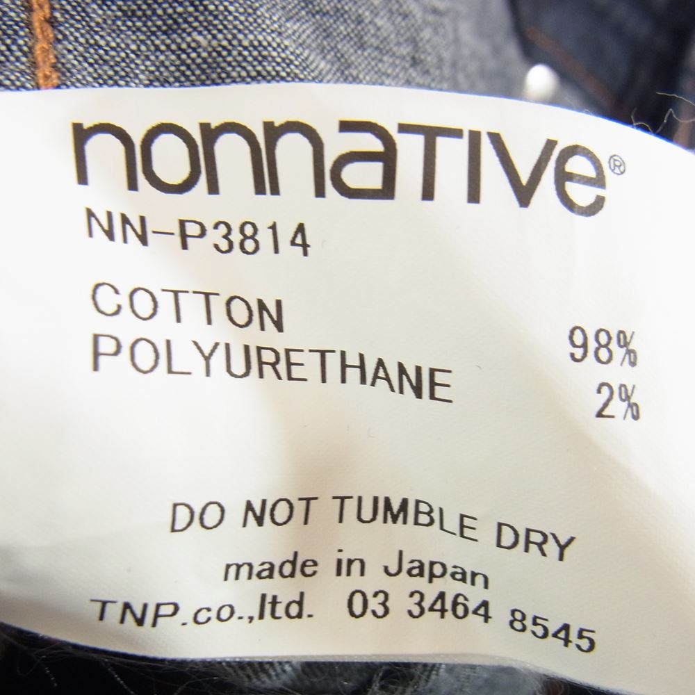 nonnative ノンネイティブ 20AW NN-P3814 DWELLER 5P JEANS FLARED FIT デニム パンツ インディゴブルー系 1【中古】