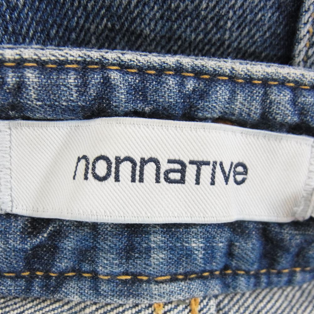 nonnative ノンネイティブ NN-P3304 DWELLER 4P JEANS TAPERED FIT COTTON 12oz SELVEDGE DENIM VW 加工 テーパード デニムパンツ インディゴブルー系 1【中古】