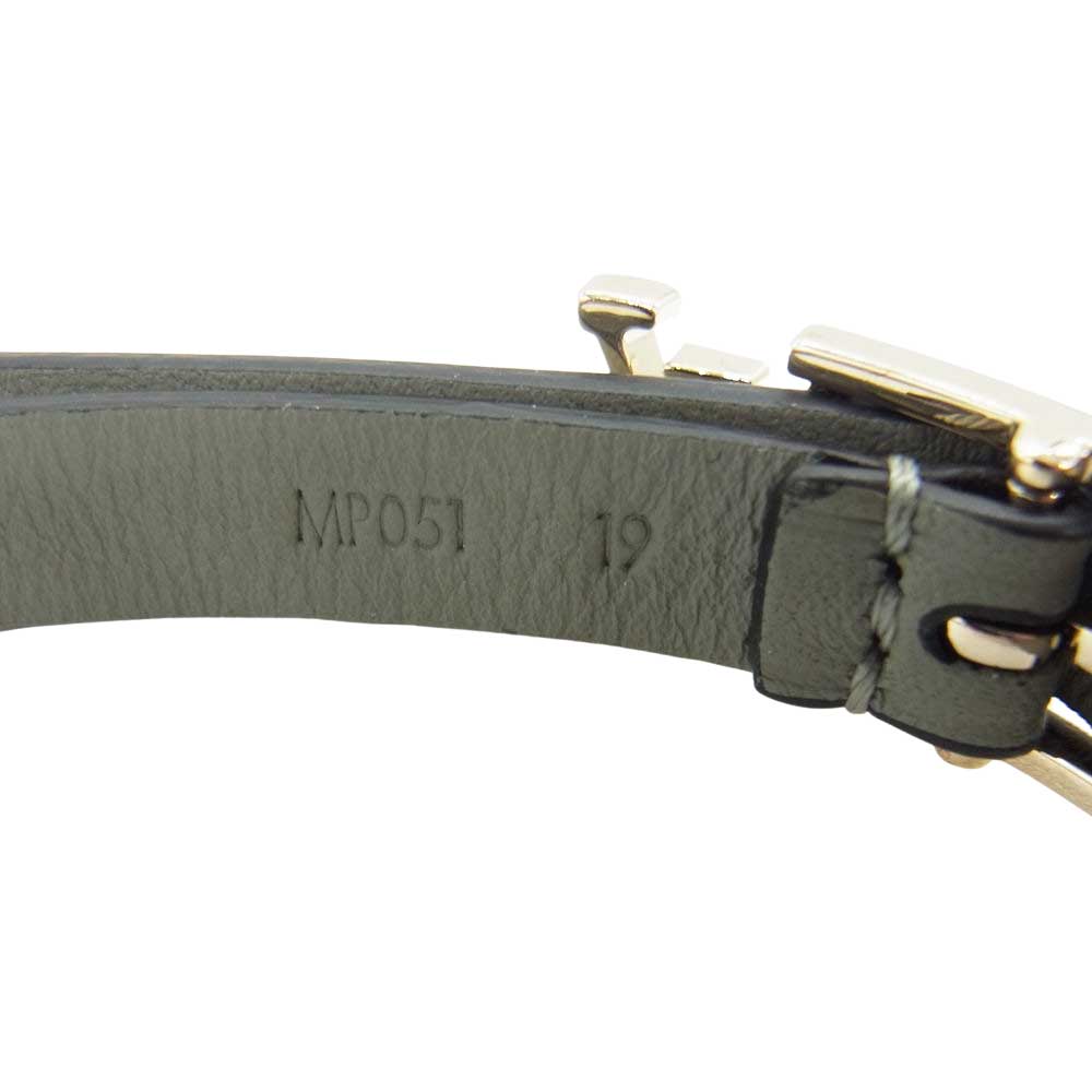 LOUIS VUITTON ルイ・ヴィトン  MP051E  ブラスレ ネオグラム 二重 レザー ブレスレット  グレー系【中古】