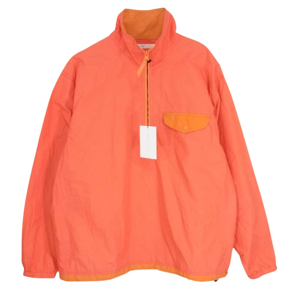 SHIPS シップス any SANSE SANSE ジップ プルオーバー シャツ ブルゾン オレンジ系 L【中古】