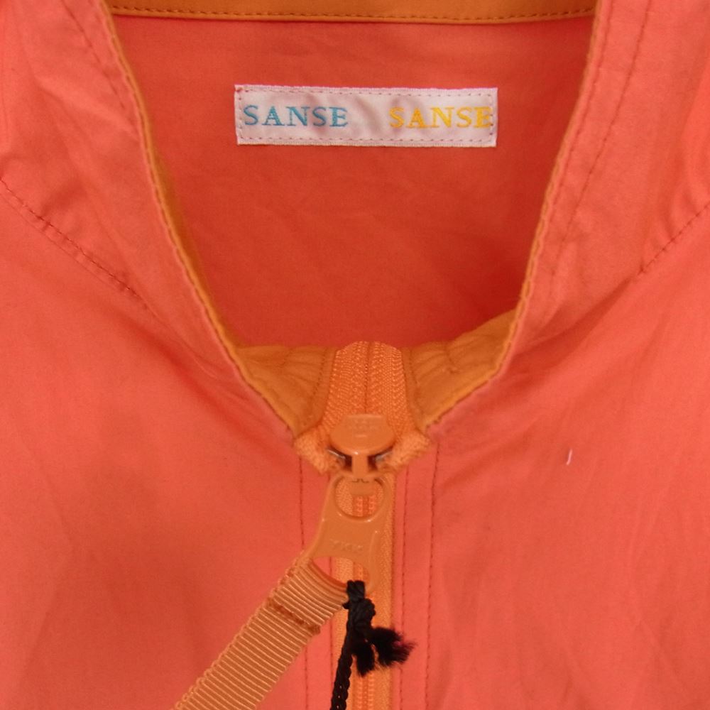 SHIPS シップス any SANSE SANSE ジップ プルオーバー シャツ ブルゾン オレンジ系 L【中古】