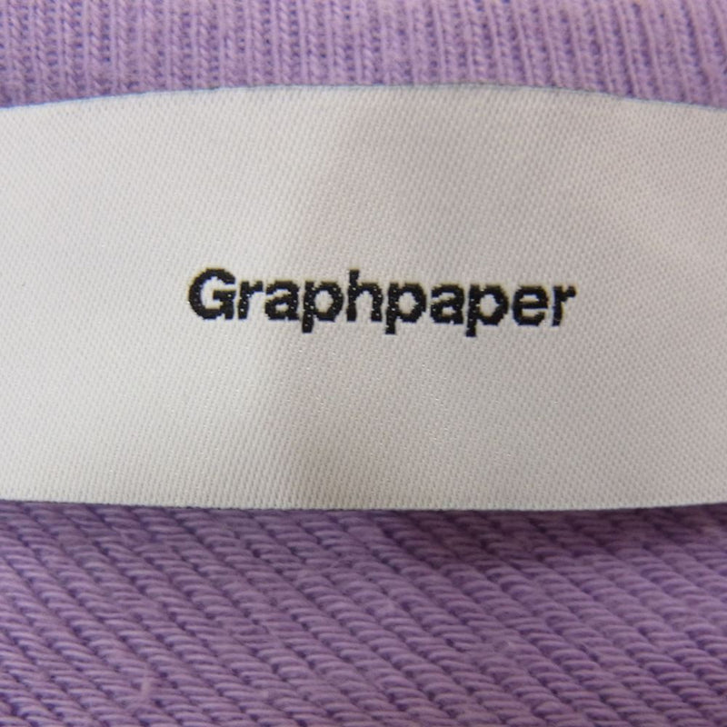 GRAPHPAPER グラフペーパー GM191-70037 Sweat S/S Oversized Tee スウェット 半袖 オーバーサイズ Tシャツ パープル系 2【中古】
