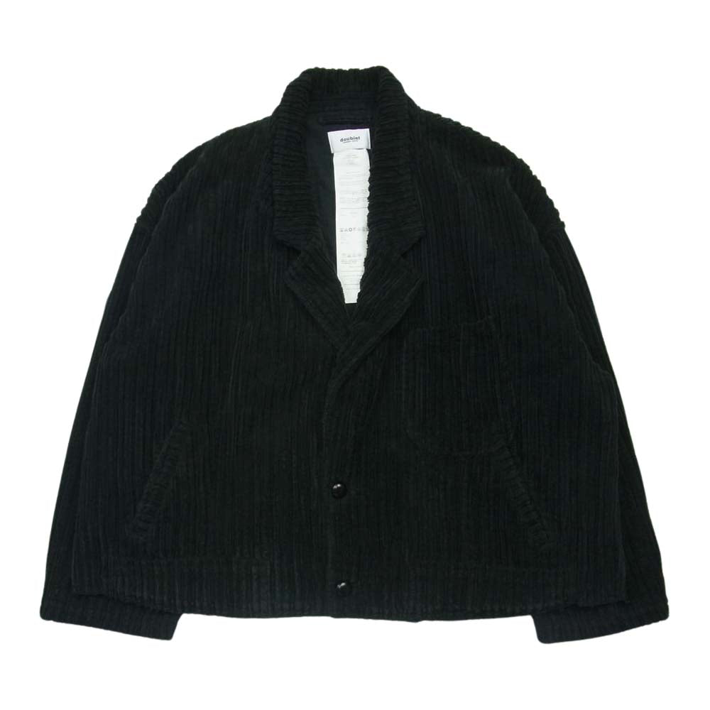 ダブレット 19AW 19AW10BL91 CORDUROY CUT-OFF JACKET コーデュロイ カットオフ ジャケット ブラック系 M【中古】