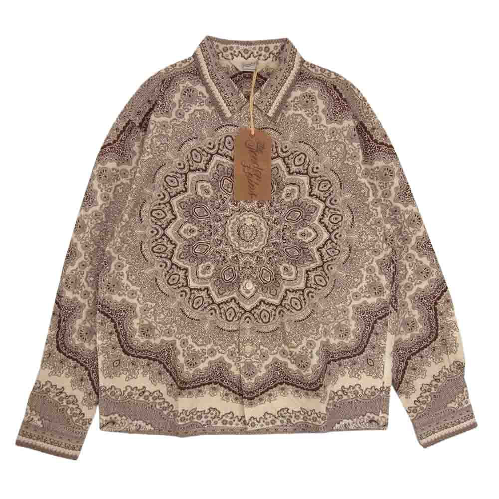 TENDERLOIN テンダーロイン T-PAISELY SHT BROWN ペイズリー オープンカラー 長袖 シャツ ブラウン ブラウン系 S【中古】