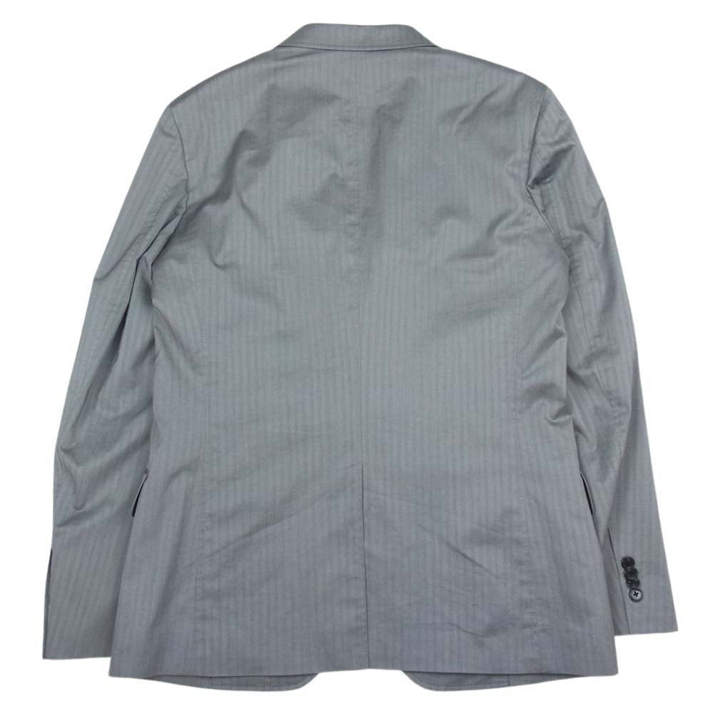 ディーケーエヌワイ ストライプ テーラード ジャケット グレー グレー系 L【中古】