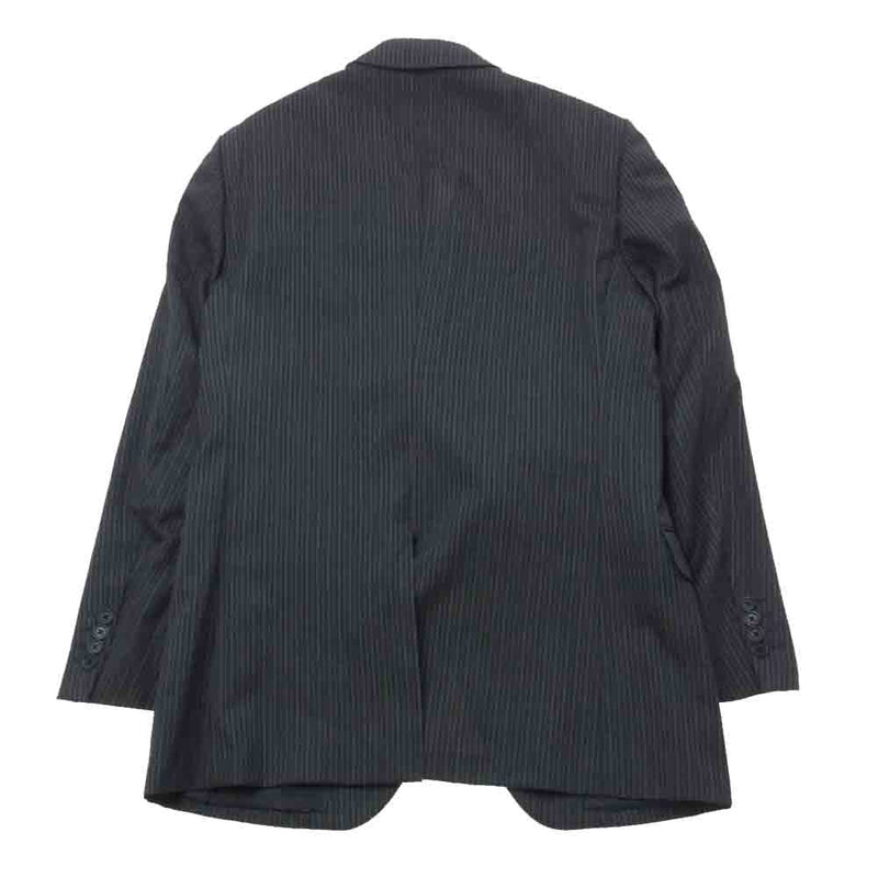 ジョゼフオム ストライプ テーラード ジャケット スラックス パンツ スーツ セットアップ ブラック系 50【中古】