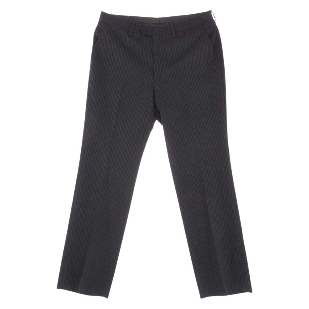 ジョゼフオム ストライプ テーラード ジャケット スラックス パンツ スーツ セットアップ ブラック系 50【中古】