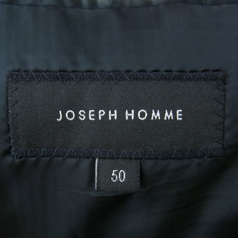 ジョゼフオム ストライプ テーラード ジャケット スラックス パンツ スーツ セットアップ ブラック系 50【中古】