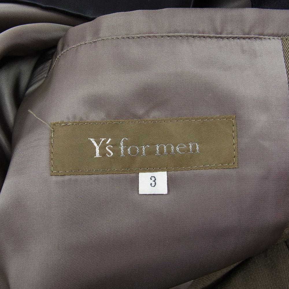 Y's Yohji Yamamoto ワイズ ヨウジヤマモト MN-V03-102 Y's for men ワイズフォーメン ジレ ベスト ヴィンテージ カーキ系 3【中古】