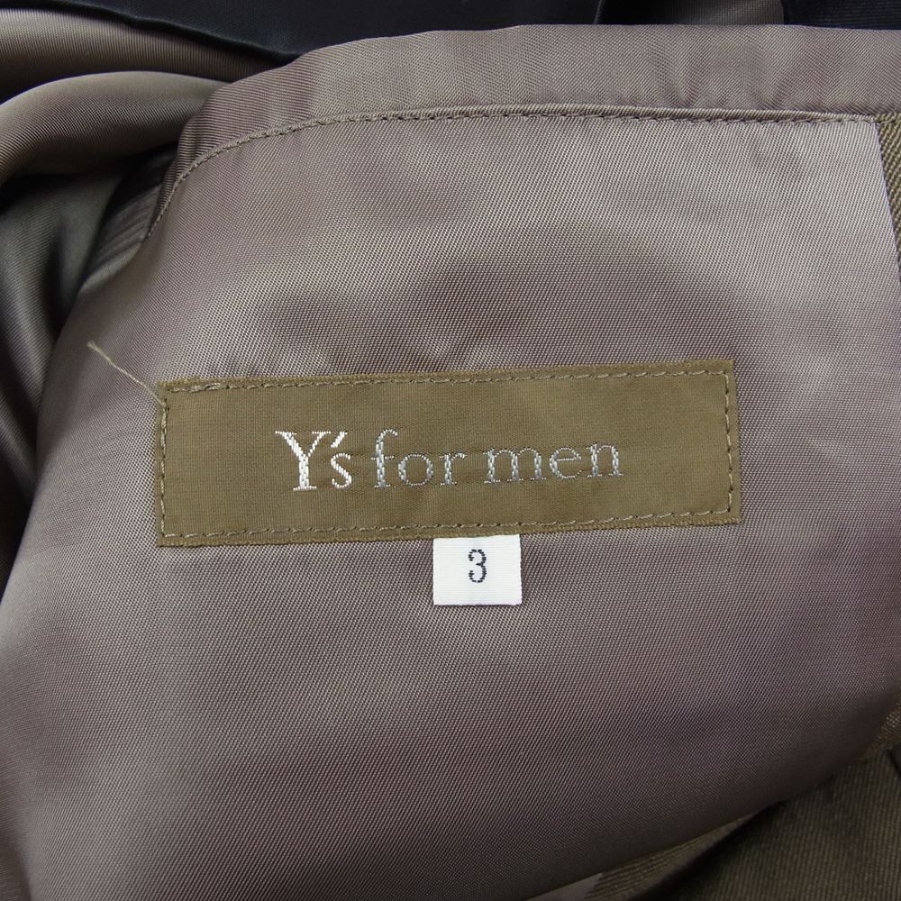 Y's Yohji Yamamoto ワイズ ヨウジヤマモト MN-V03-102 Y's for men ワイズフォーメン ジレ ベスト  ヴィンテージ カーキ系 3【中古】