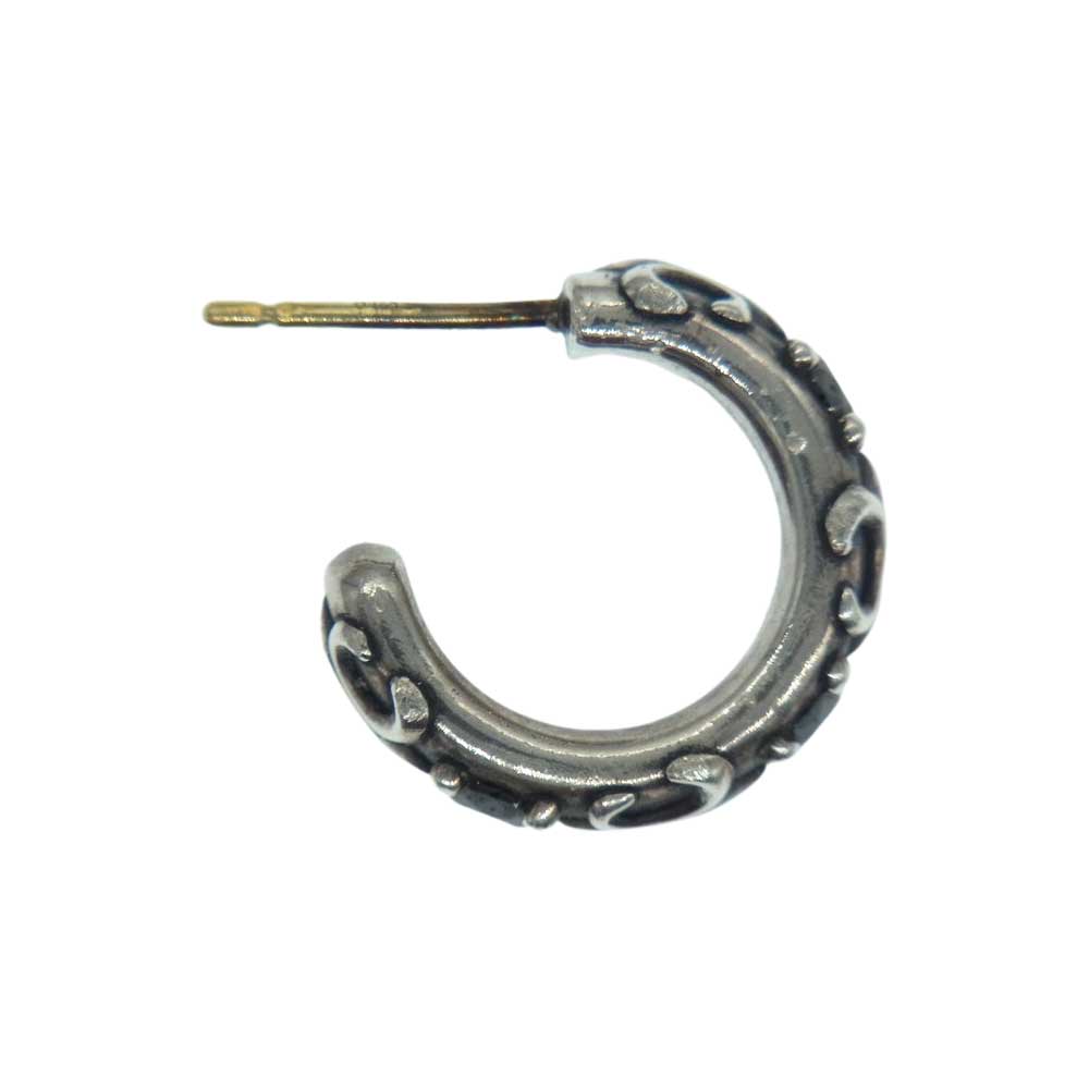 Justin Davis ジャスティンデイビス SEJ361 F.D.L.HOOP ストーン フープ ピアス シルバー系【中古】