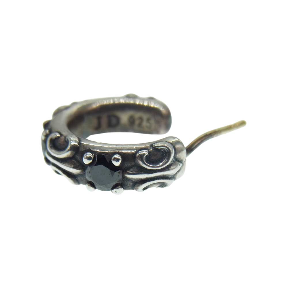 Justin Davis ジャスティンデイビス SEJ361 F.D.L.HOOP ストーン フープ ピアス シルバー系【中古】