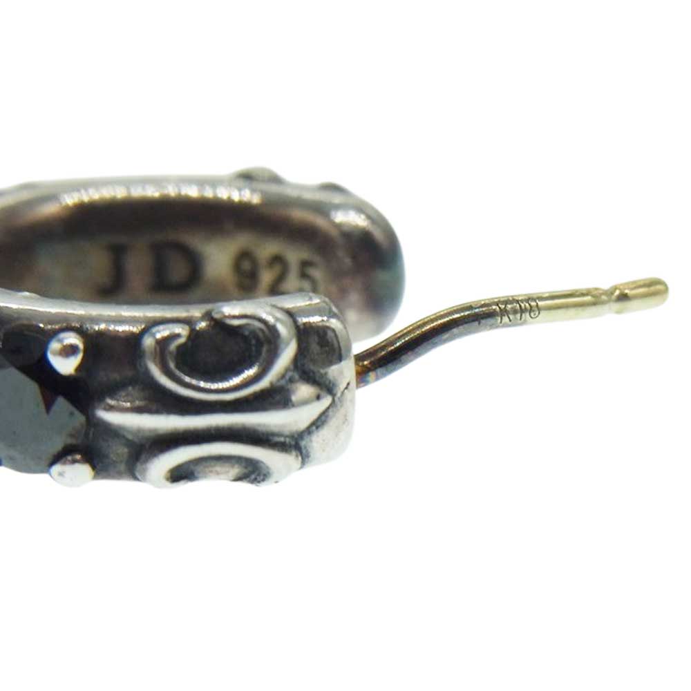 Justin Davis ジャスティンデイビス SEJ361 F.D.L.HOOP ストーン フープ ピアス シルバー系【中古】