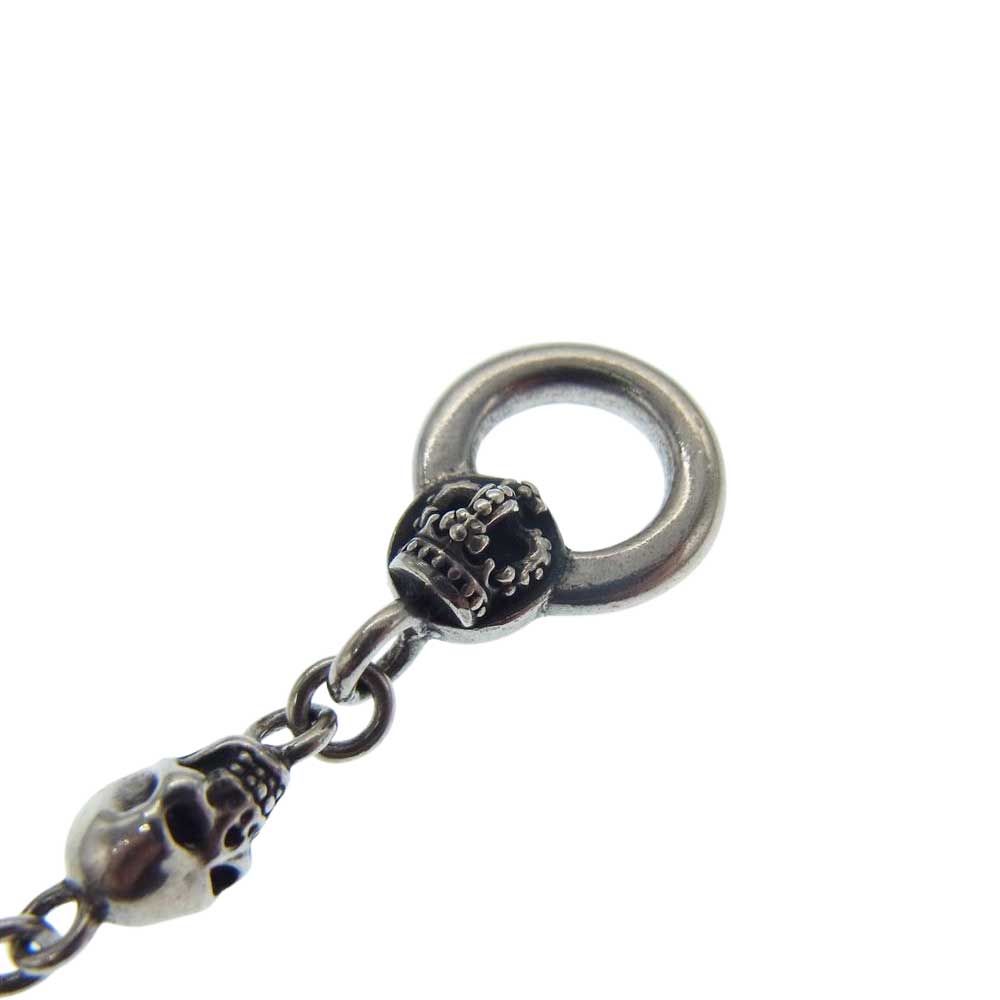 Justin Davis ジャスティンデイビス SBJ126 SKULL DIVINE スカル クラウン ブレスレット シルバー系【中古】