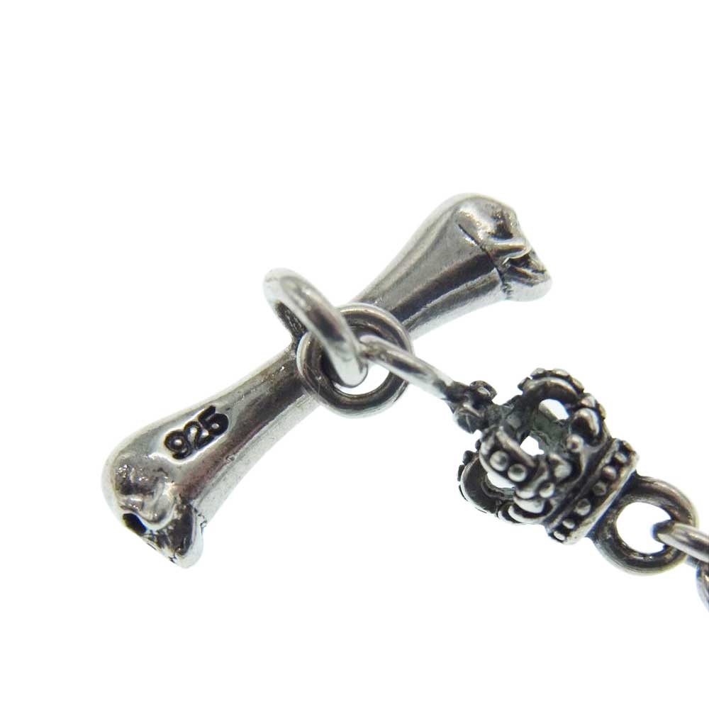 Justin Davis ジャスティンデイビス SBJ126 SKULL DIVINE スカル クラウン ブレスレット シルバー系【中古】