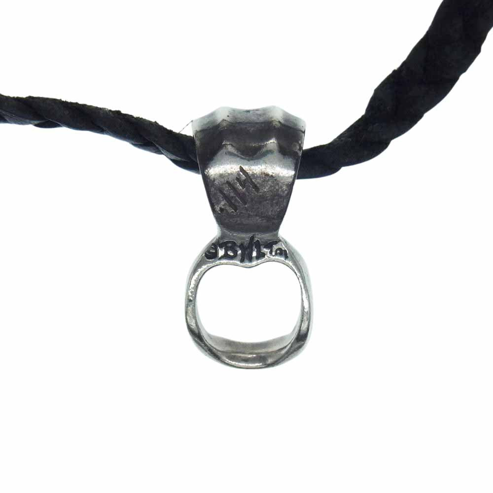 BILL WALL LEATHER ビルウォールレザー ギャランティ付属 レザーブレード Tバー ミュージシャンズ ネックレス ゴシックスライダー シルバー系【中古】