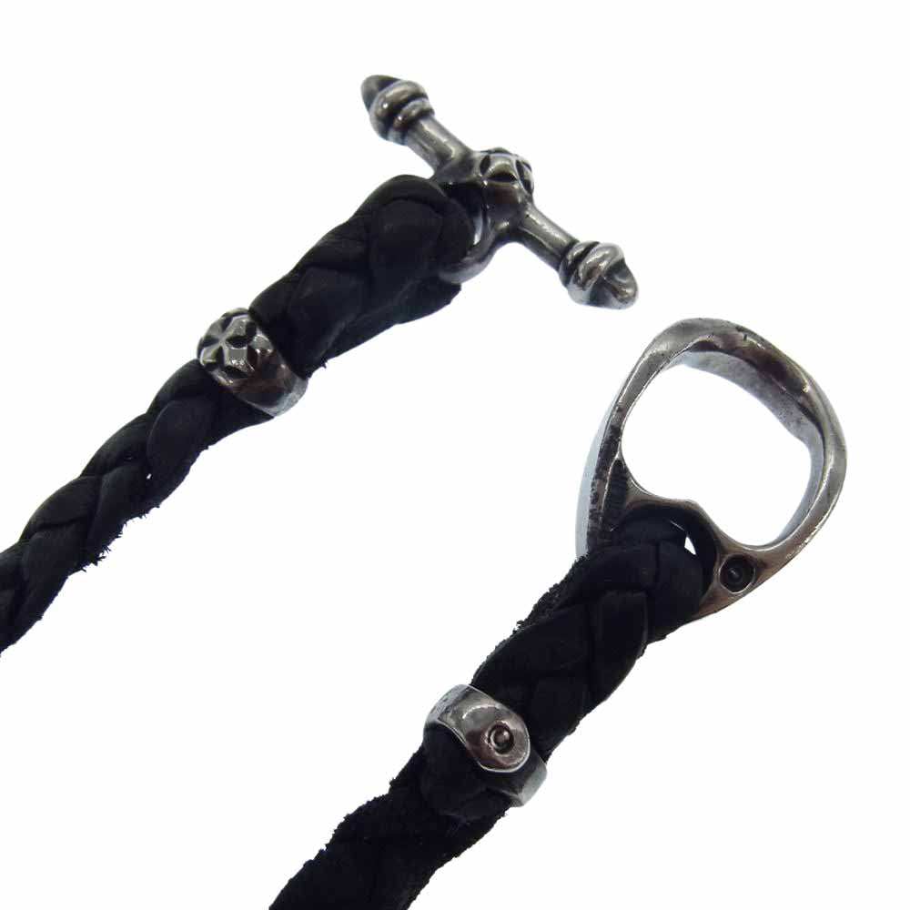 BILL WALL LEATHER ビルウォールレザー ギャランティ付属 レザーブレード Tバー ミュージシャンズ ネックレス ゴシックスライダー シルバー系【中古】