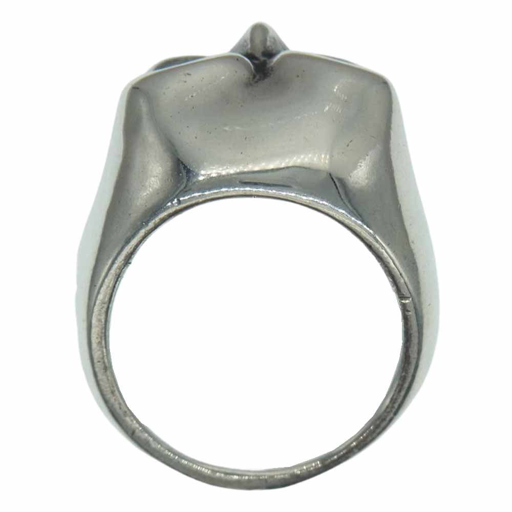 BILL WALL LEATHER ビルウォールレザー ハーフ スカル リング シルバー系 19号【中古】