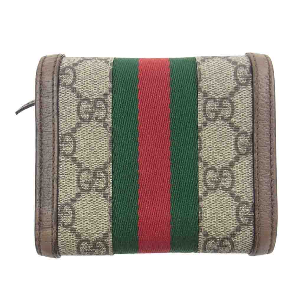 GUCCI グッチ 523174 GGスプリーム オフディア 財布 ブラウン系【中古】