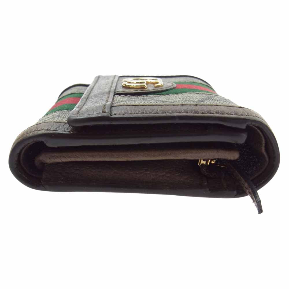 GUCCI グッチ 523174 GGスプリーム オフディア 財布 ブラウン系【中古】