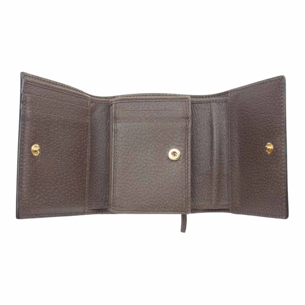 GUCCI グッチ 523174 GGスプリーム オフディア 財布 ブラウン系【中古】