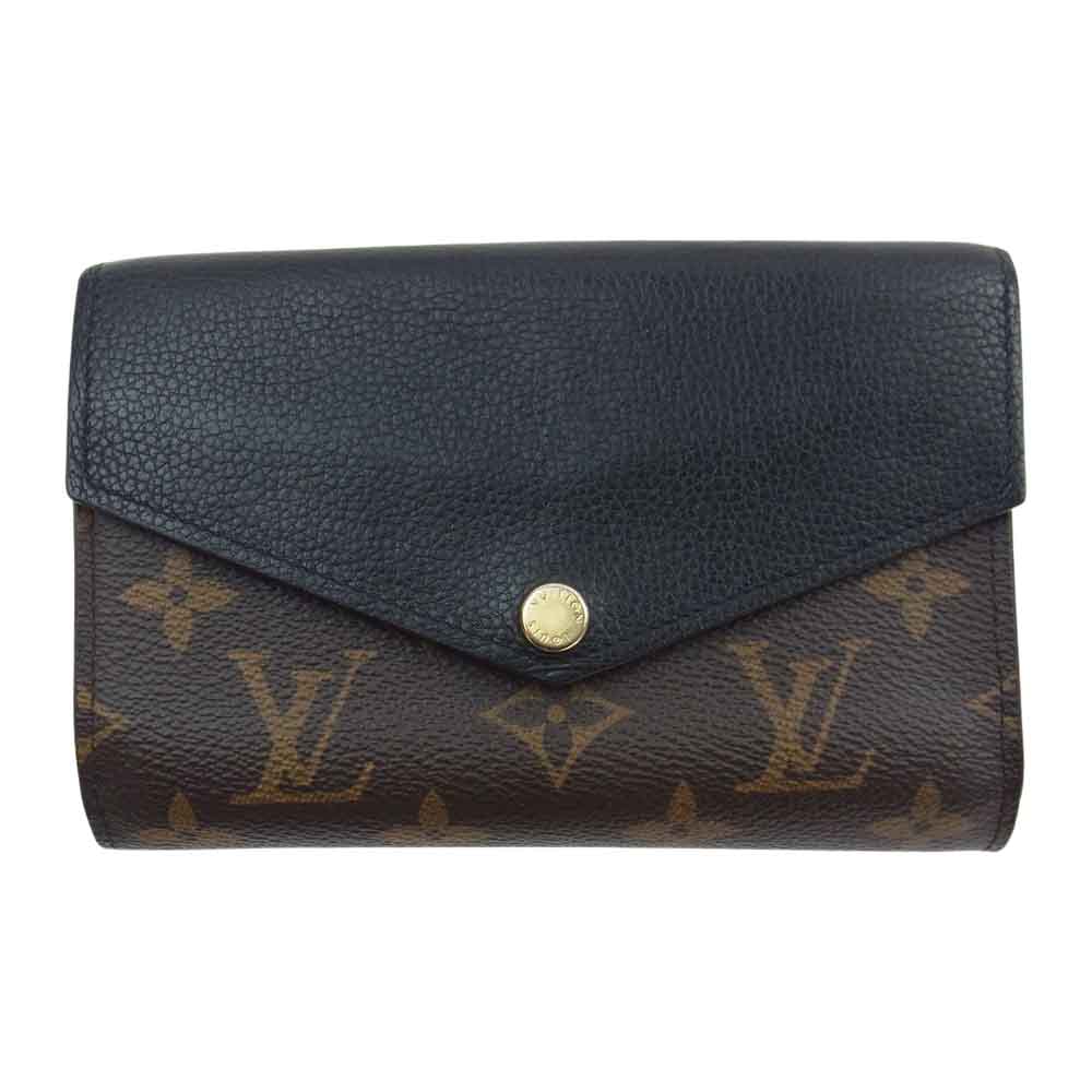 LOUIS VUITTON ルイ・ヴィトン M60990 モノグラム マカサー ポルトフォイユ パラスコンパクト 財布 ブラウン系 ブラック系【中古】