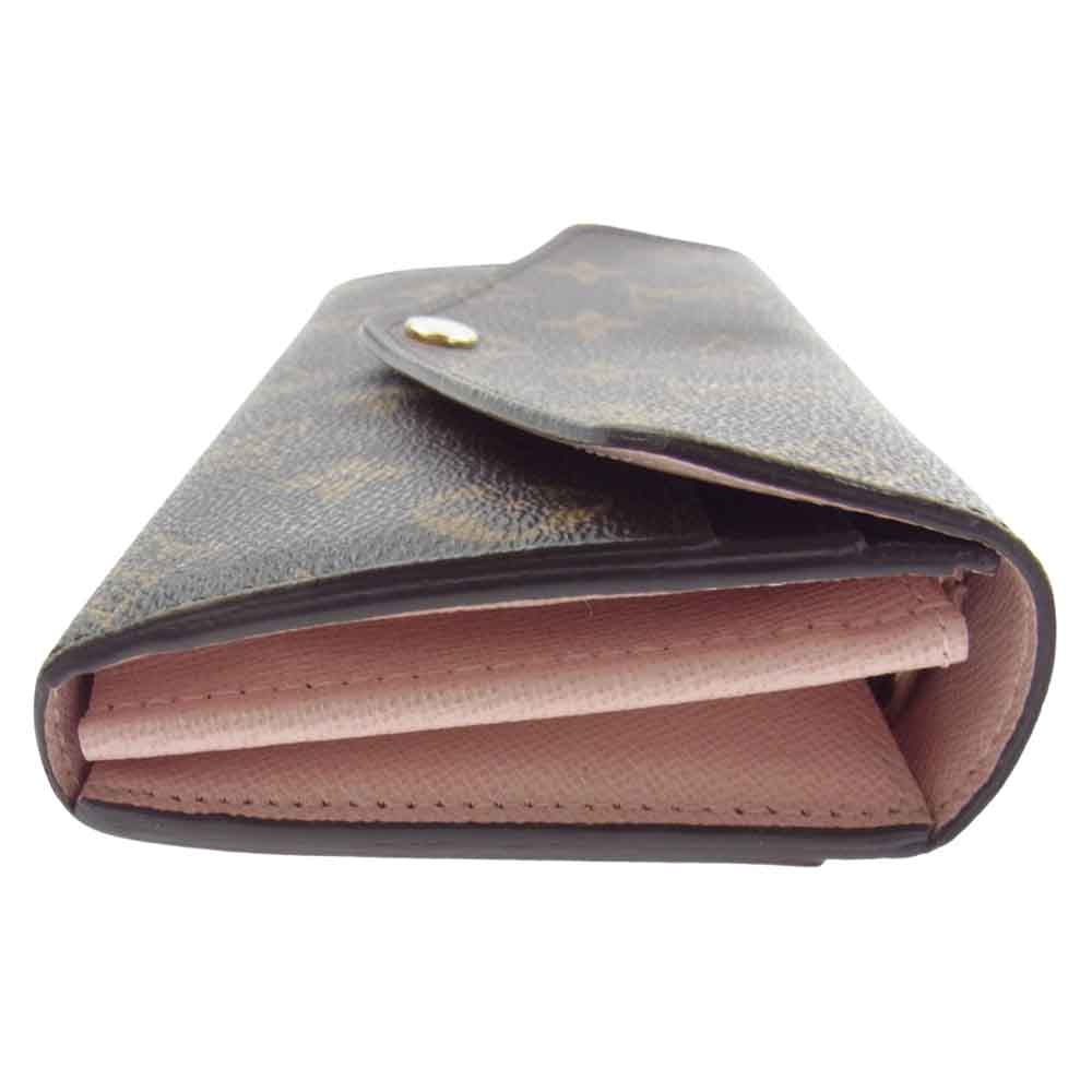 LOUIS VUITTON ルイ・ヴィトン M62235 モノグラム ポルトフォイユサラ ローズバレリーヌ 財布 ブラウン系 ピンク系【中古】