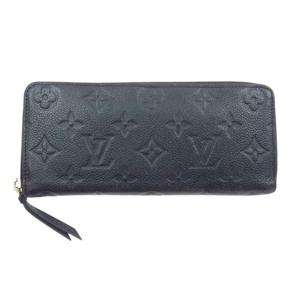 LOUIS VUITTON ルイ・ヴィトン M60171 モノグラム アンプラント ポルトフォイユ クレマンス ラウンドファスナー 長財布 ダークネイビー系【中古】