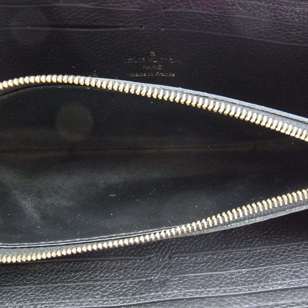 LOUIS VUITTON ルイ・ヴィトン M60171 モノグラム アンプラント ポルトフォイユ クレマンス ラウンドファスナー 長財布 ダークネイビー系【中古】
