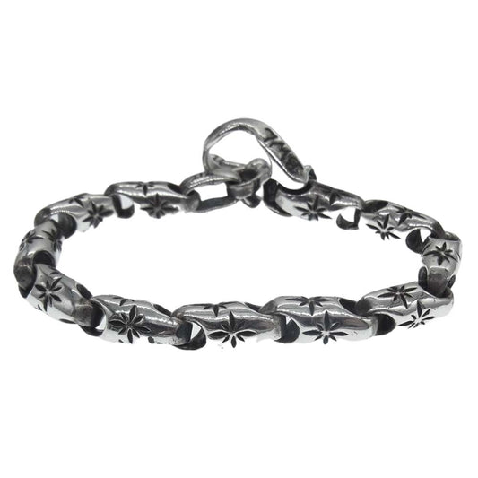 BILL WALL LEATHER ビルウォールレザー ミッドスター リンク ブレスレット w/ストーンTバー シルバー系【中古】