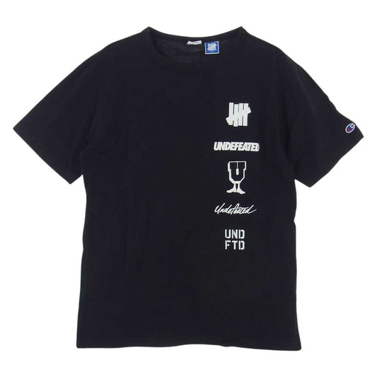 UNDEFEATED アンディフィーテッド × CHAMPION S/S TEE チャンピオン 半袖 Tシャツ   ブラック系 L【中古】