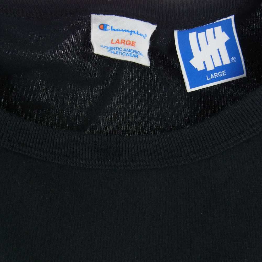UNDEFEATED アンディフィーテッド × CHAMPION S/S TEE チャンピオン 半袖 Tシャツ   ブラック系 L【中古】