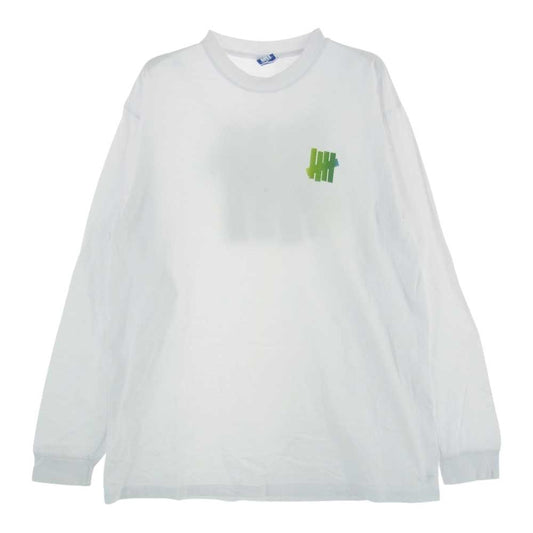 UNDEFEATED アンディフィーテッド L/S TEE  長袖 Tシャツ ホワイト  ホワイト系 L【中古】