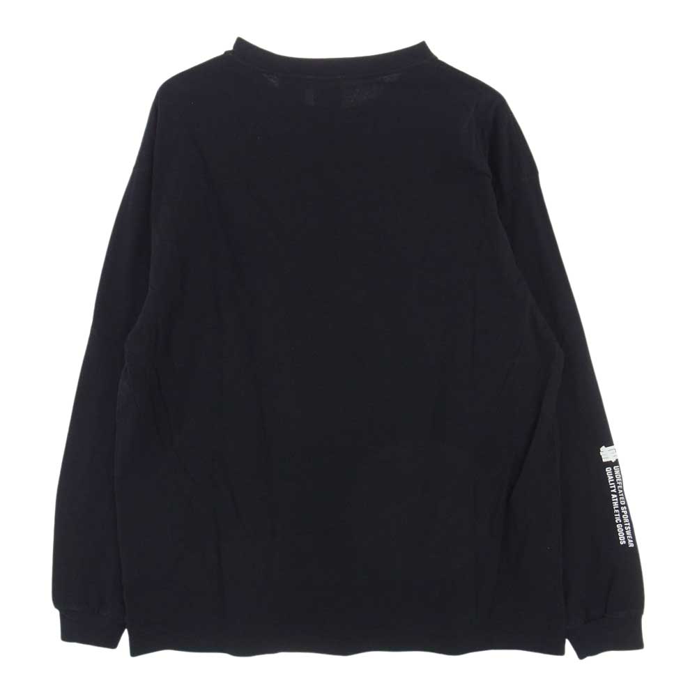 UNDEFEATED アンディフィーテッド × CHAMPION L/S TEE チャンピオン 長袖 Tシャツ ブラック  ブラック系 L【中古】
