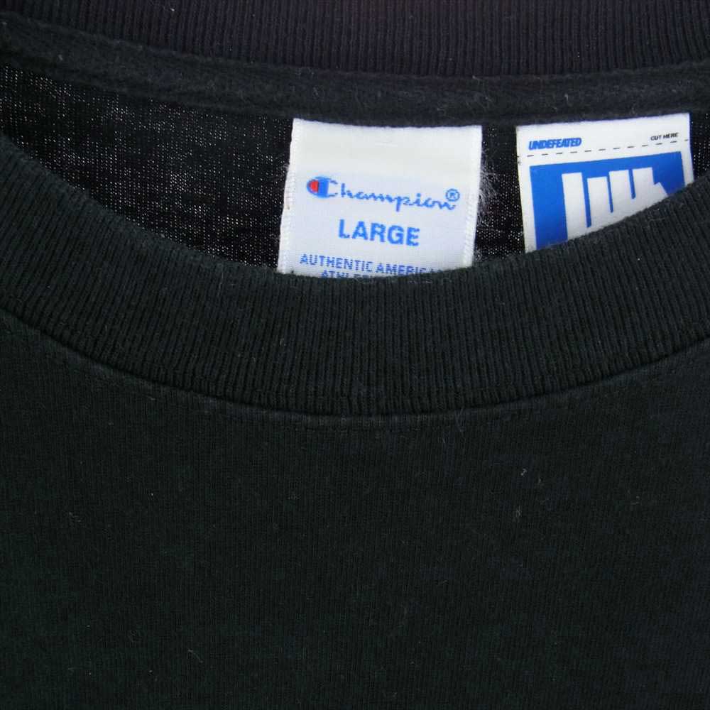 UNDEFEATED アンディフィーテッド × CHAMPION L/S TEE チャンピオン 長袖 Tシャツ ブラック  ブラック系 L【中古】
