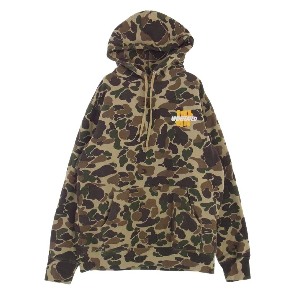 UNDEFEATED アンディフィーテッド カモフラ 迷彩 スウェット パーカーフーディ マルチカラー系 L【中古】