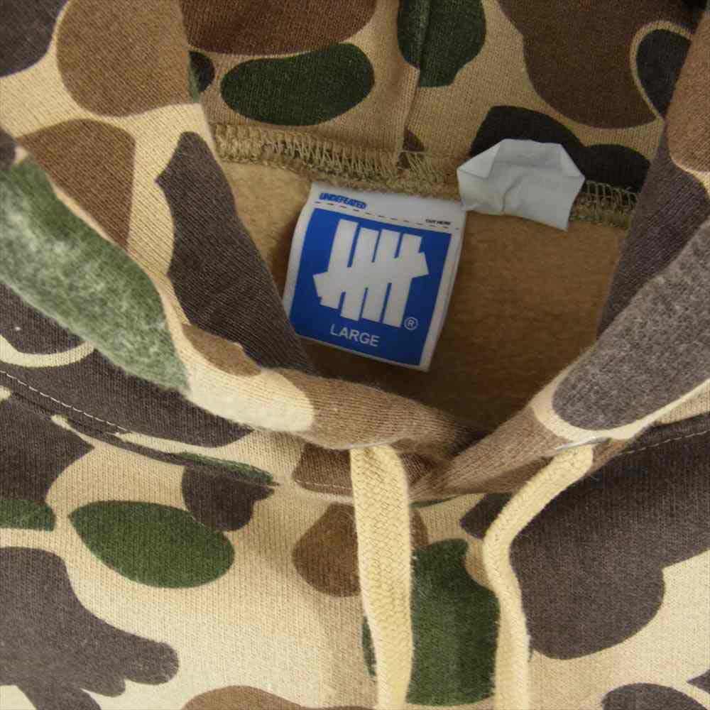 UNDEFEATED アンディフィーテッド カモフラ 迷彩 スウェット パーカーフーディ マルチカラー系 L【中古】