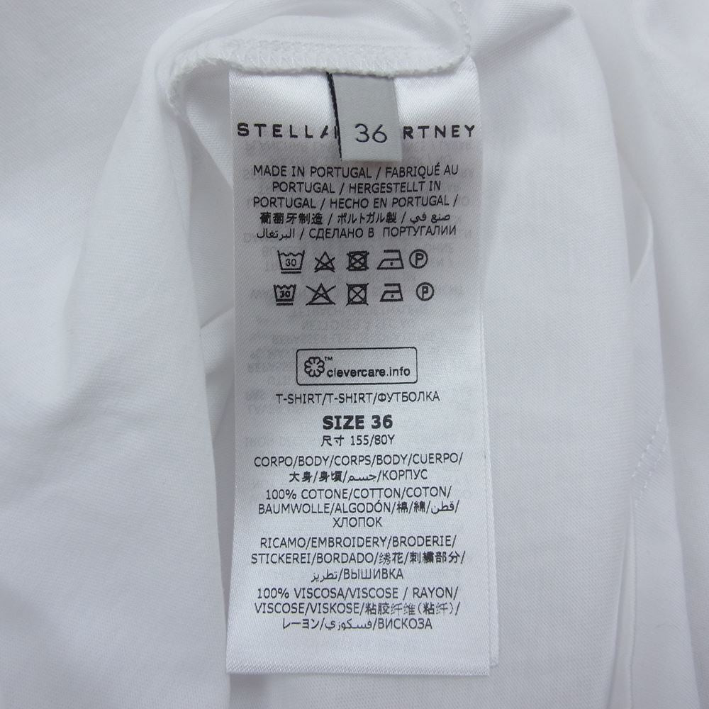 Stella McCartney ステラマッカートニー ミニスター カットソー 半袖 Tシャツ ホワイト ホワイト系 36【新古品】【未使用】【中古】
