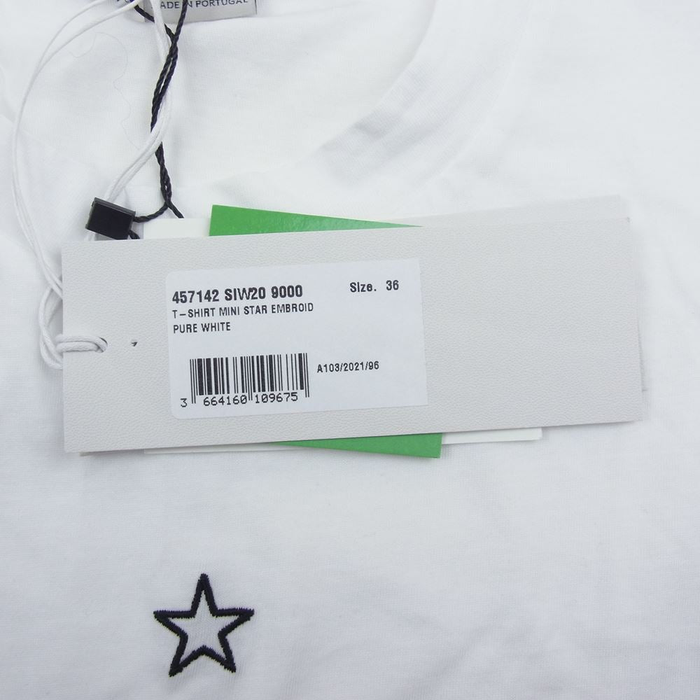 Stella McCartney ステラマッカートニー ミニスター カットソー 半袖 Tシャツ ホワイト ホワイト系 36【新古品】【未使用】【中古】