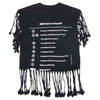 MAISON MARGIELA メゾンマルジェラ 21SS S62GD0082 S23588 MM6 FRINGED T-SHIRT フリンジ 半袖 カットソー Tシャツ  ブラック系 S【中古】