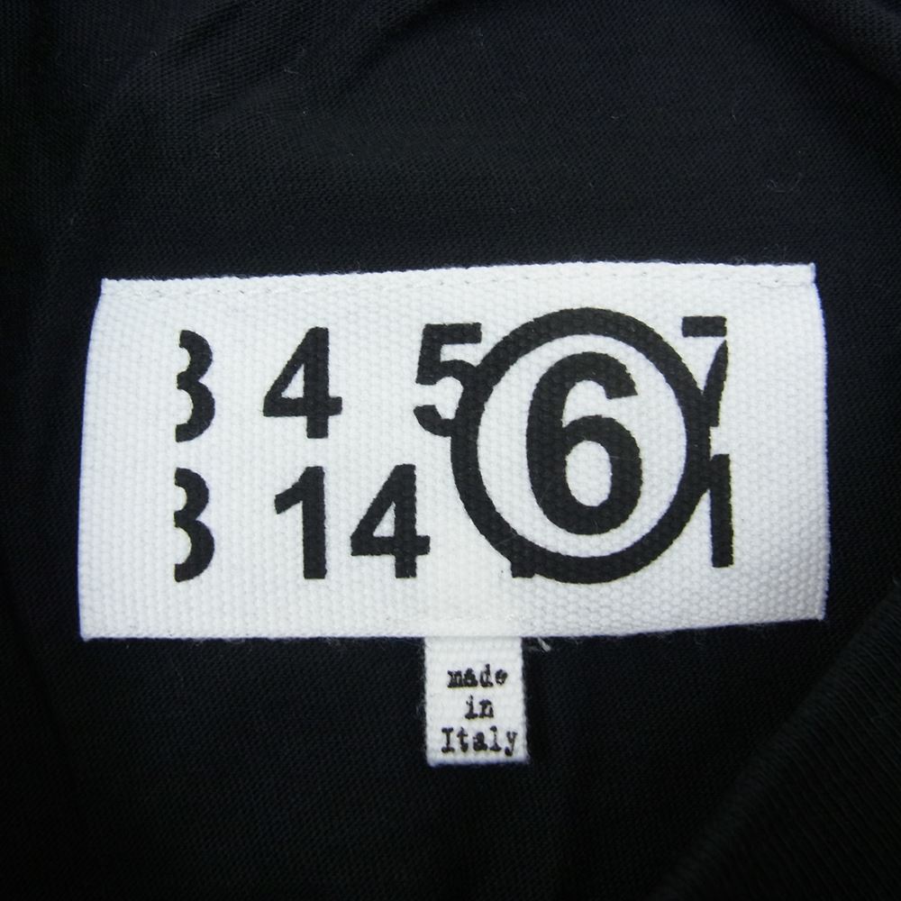 MAISON MARGIELA メゾンマルジェラ 21SS S62GD0082 S23588 MM6 FRINGED T-SHIRT フリンジ 半袖 カットソー Tシャツ  ブラック系 S【中古】