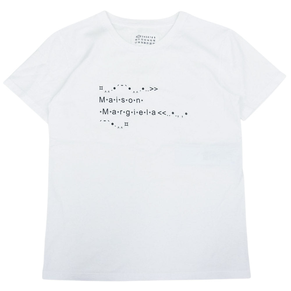 MAISON MARGIELA メゾンマルジェラ 22SS S51GC0515 S22816  フォントジェネレーター ラウンドネック ショートスリーブ シャツ 半袖 Tシャツ ホワイト ホワイト系 M【極上美品】【中古】
