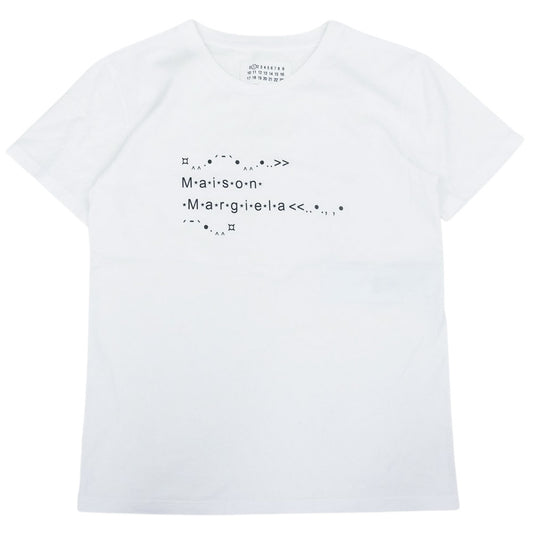 MAISON MARGIELA メゾンマルジェラ 22SS S51GC0515 S22816  フォントジェネレーター ラウンドネック ショートスリーブ シャツ 半袖 Tシャツ ホワイト ホワイト系 M【極上美品】【中古】