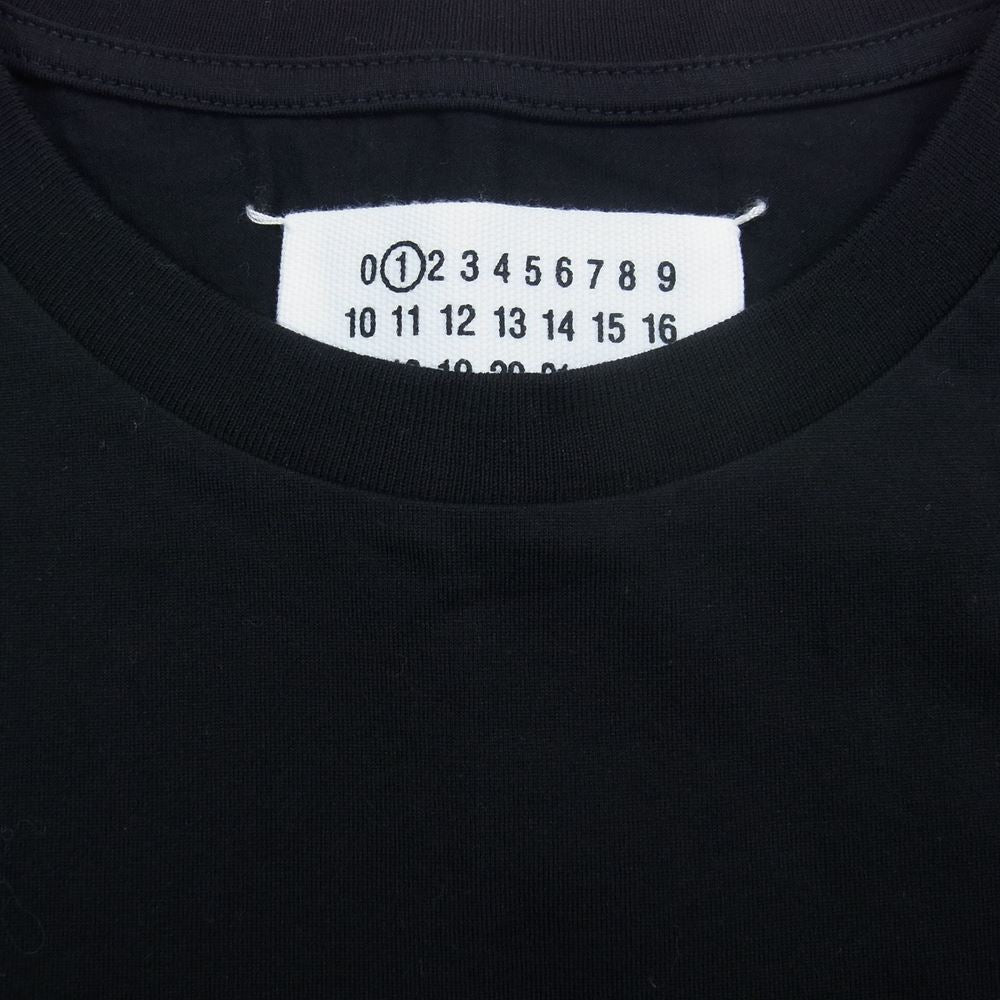 MAISON MARGIELA メゾンマルジェラ 22SS S51GC0515 S22816  フォントジェネレーター ラウンドネック ショートスリーブ シャツ 半袖 Tシャツ ブラック ブラック系 M【極上美品】【中古】