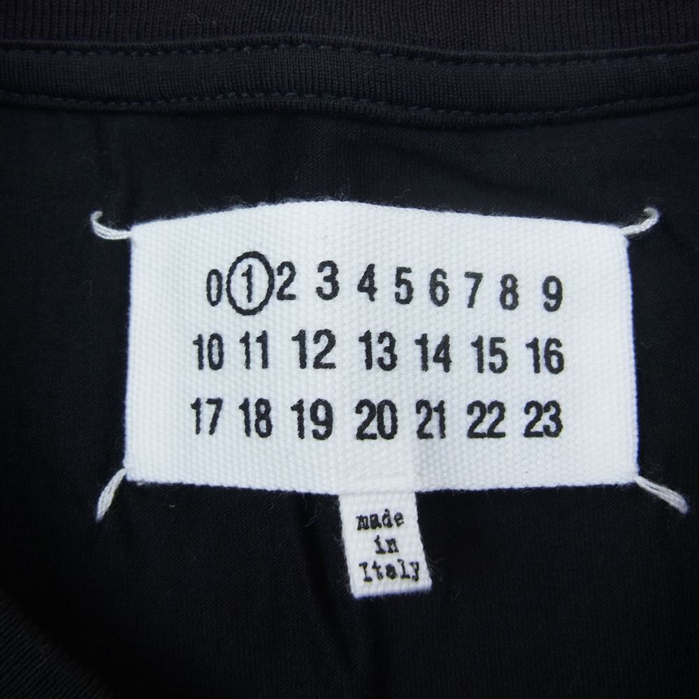 MAISON MARGIELA メゾンマルジェラ 22SS S51GC0515 S22816  フォントジェネレーター ラウンドネック ショートスリーブ シャツ 半袖 Tシャツ ブラック ブラック系 M【極上美品】【中古】
