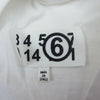 MAISON MARGIELA メゾンマルジェラ 21SS S62GD0082 S23588 MM6 FRINGED T-SHIRT フリンジ 半袖 カットソー Tシャツ ブラック ホワイト系 S【美品】【中古】