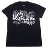 MAISON MARGIELA メゾンマルジェラ 	S51GC0505 S22816 ディストーテッドロゴ 半袖 Tシャツ ブラック ブラック系 S【美品】【中古】